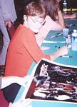 Meg Foster signing autographs at Xena Con 2000