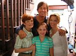 Yvette Nipar and Kevin Sorbo on the set of "Walking
            Tall"